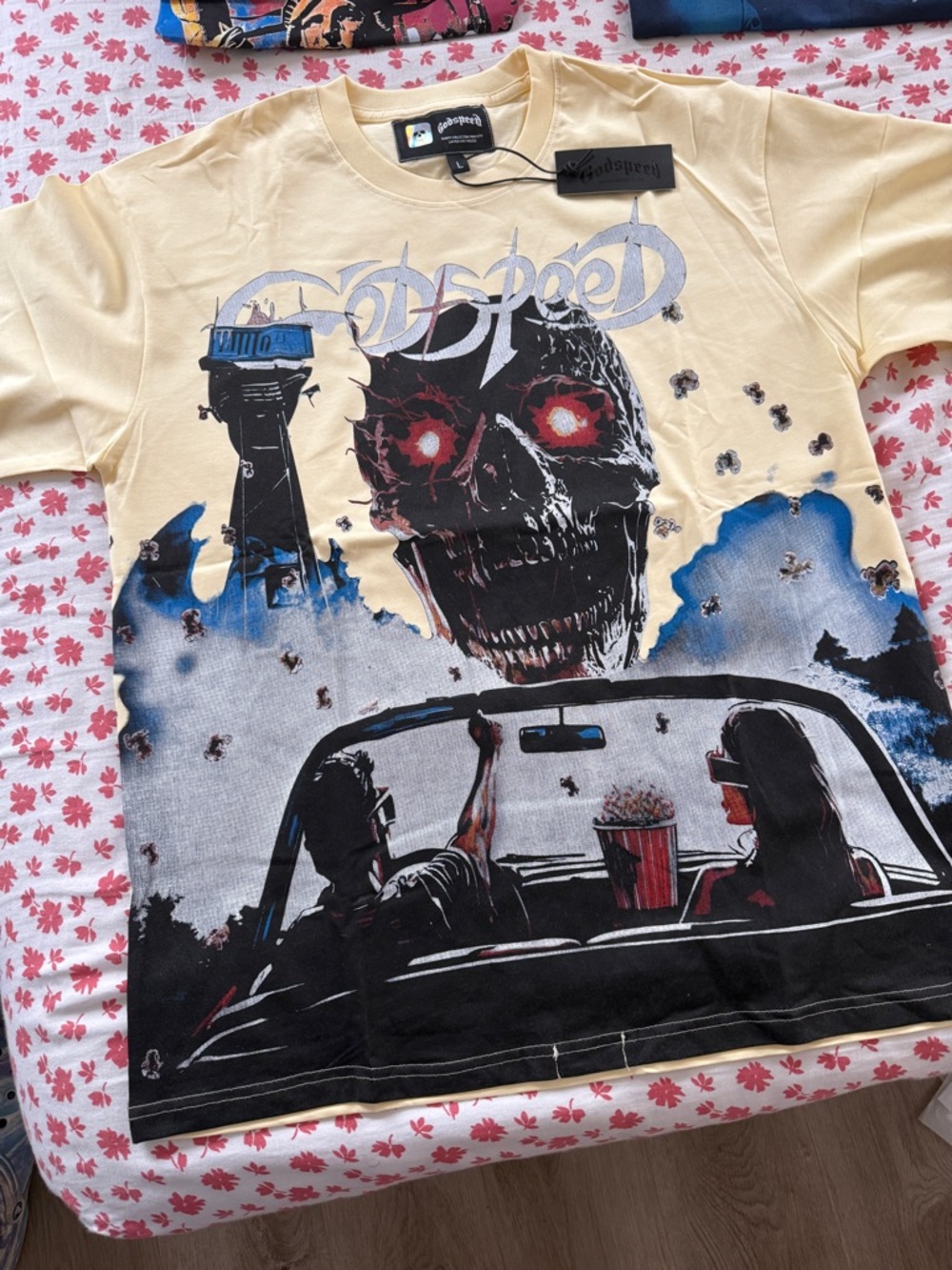 Godspeed - [Large] Graphic Short Sleeve Tee in cream